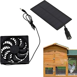 Solarbetriebener Ventilator Für Hühnerstall,0,8 W Gewächshaus Abluftgerät – Hühnerstall Lüf…