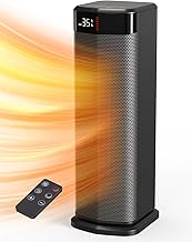 Heizlüfter, 2000W PTC Heizlüfter Energiesparend, 4 Modi, ECO-Modu, Thermostat, 90°-Oszillation…