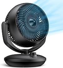 Ventilator Leise, 22dB Tischventilator sehr Leise, Fan mit 3 Geschwindigkeiten und 90° Verstellb…