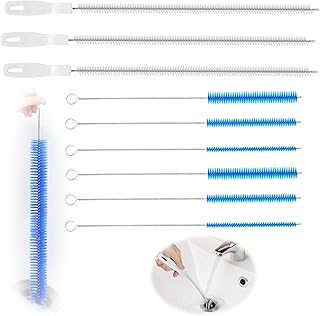 Abflussreiniger Bürste, Reinigungsbürste Set für Abwasserkanäle, 9 Stücke Bürste für Abwas…