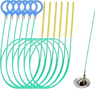 Redamancy 6 Pack 35 Inch(90 cm) Abflussreiniger, Haarverstopfungsentferner, Wiederverwendbar Rohr…