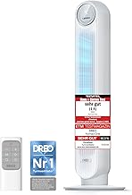 Dreo 20dB Leiser Turmventilator, 10 m Wurfweite 4 Geschwindigstufen 4 Modi 8 Std. Timer 90° os…
