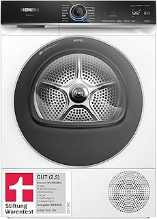 Siemens WQ45B2B40, Stiftung Warentest GUT (2,5)*, iQ700 Smarter Wärmepumpen-Trockner 9kg, autoDr…