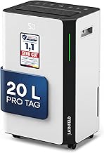 Luftentfeuchter 20 L/Tag | Niedriger Energieverbrauch | Ablaufschlauch für Dauerbetrieb | Elektr…