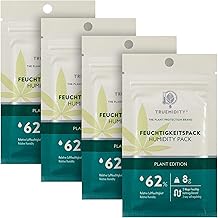 Trumidity® Feuchtigkeitsregler Set 62% | 2-Wege Luftbefeuchter für Kräuter | 4 x 4g Packs | Re…