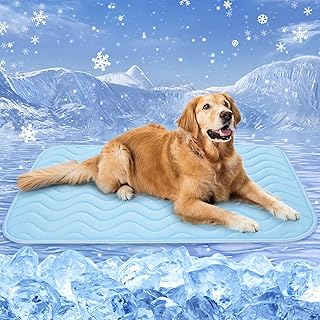 Baodan kühlmatte Hund, 100×70 cm Waschbar kühlmatte für Hunde, Selbstkühlende Pads für Hunde…