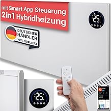 Heidenfeld Infrarotheizung & Konvektor HF-HP150 | 1000 Watt bis 25 m² | Hybrid Heizung | Steueru…