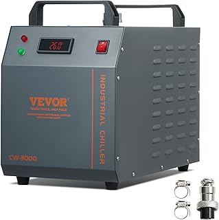 VEVOR Industrieller Wasserkühler, CW-3000, 80 W luftgekühltes industrielles Wasserkühler-Kühl…