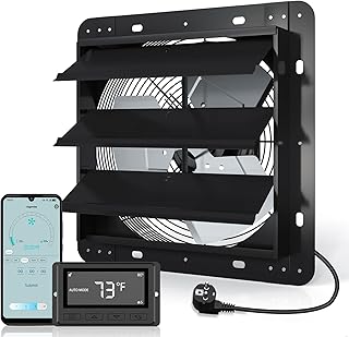 Aygrochy 300mm Industrielle abluftventilator 40W mit wifi app, Drehstrom EC Motor Wandventilator …