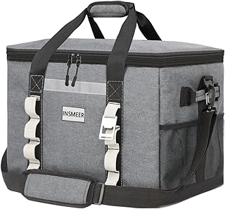 INSMEER 48L Kühltasche Gross Faltbare, 65 Can Kühltasche Thermotasche Isoliertasche für Geträ…