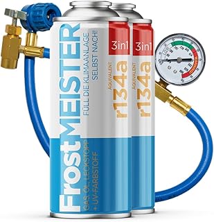 3in1 – Auto-Klimaanlage Nachfüllset für R134a (1995–2016) – 2X 400 ml Dose & Schlauch m…
