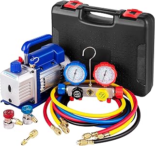 VEVOR 4.8CFM 1/3 HP Vakuumpumpe Klimaanlage Unterdruckpumpe Ansaugpumpe Einstufig für HVAC A/C K…
