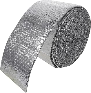 Hemobllo Aluminium Luftpolsterfolie Isolierende Dämmfolie für Rohre und Fenster Feuchtigkeitsbe…