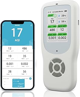 10 IN 1 Luftqualität Messgerät Melder, NDIR WiFi Luftqualitätsmonitor mit AQI/CO2/PM1.0/PM2.5/…