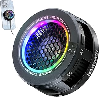 NEEWER BASICS Magnetischer Handy Kühler Lüfter, geräuscharmer USB Telefon Cooler mit Smart Tem…