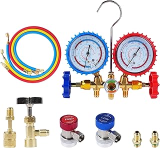 Kältemittel Manometer, Auto Kältemittel Verteiler Manometer Armatur, Klimaanlagen Kälteset mit…