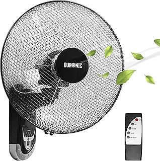 Duronic FN55 BK Wandventilator 60W | Durchmesser 40 cm | Ventilator mit Timer und Fernbedienung |…