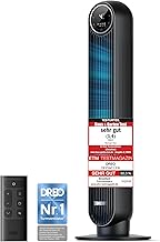 Dreo 20dB Leiser Turmventilator, 10 m Wurfweite 4 Geschwindigstufen 4 Modi 8 Std. Timer 90° os…