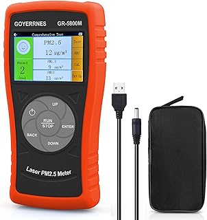 Luftqualitätsdetektor,GR-5800M Schadstoffdetektor PM2.5, PM1.0, PM10 Innenräumen Luftpartikelme…
