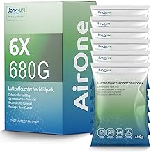 BonAura® Luftentfeuchter Nachfüllpack 6x 680g – Sparset Luftentfeuchter Granulat – 6er Set Entf…