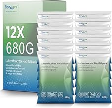 BonAura® Luftentfeuchter Nachfüllpack 12x 680g – Sparset Luftentfeuchter Granulat – 12er Set En…