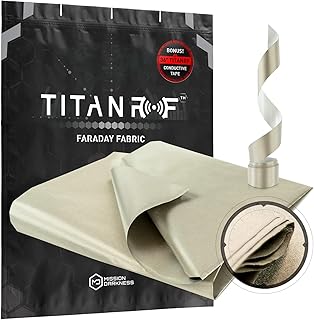 TitanRF Faraday Fabric Kit enthält leitfähiges Gewebe in Militärqualität (111,76 cm x 91,44 c…