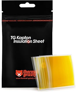 Thermal Grizzly – Kapton Insulation Sheet – Gelb – 50 Streifen Isolierfolie (10x60mm) – 40µm Hoc…