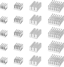 VooGenzek 20 Stücke Aluminium Kühlkörper Bausatz, Kühler Fin Kühlkörper, Kühlkörper Kühl…