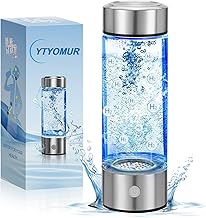 YTYOMUR Wasserstoff Wasserflasche, 450ml USB Wiederaufladbarer Hydrogen Water Bottle, Glas-Wasser…