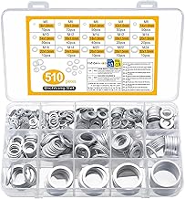 510 Stück Dichtring Ölablassschraube Dichtung Set,Metall Unterlegscheiben aus Aluminium Beilags…