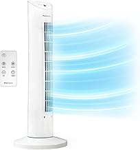 Pro Breeze Turmventilator mit Fernbedienung, 76cm Höhe – Ventilator 65° Oszillation, Timer, 3 G…