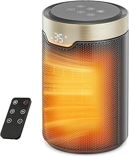 Heizlüfter Energiesparend, 1500W PTC Keramik Elektrischer Heizlüfter mit Thermostat, ECO-Modus,…