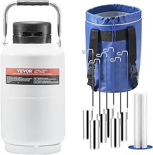 VEVOR Flüssigstickstofftank, 3 l Flüssigstickstoffbehälter aus Aluminiumlegierung, LN2-Tank-De…