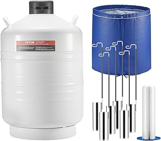 VEVOR Flüssigstickstofftank, 30 l Flüssigstickstoffbehälter aus Aluminiumlegierung, LN2-Tank-D…