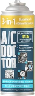 A/C Doctor 3in1 Dichtmittel + Öl + Kältemittel Ersatzgas R134A für Autos von 1995 bis 2016