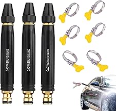 3 STÜCK Gartenschlauch Spritzpistole Hochdruckdüse Für Autowäsche 360° Drehbarer Hochdruckre…