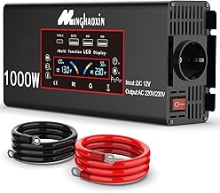 Wechselrichter 12v Auf 230v 1000W Spannungswandler Reiner Sinus Power Inverter DC Umwandler Mit E…