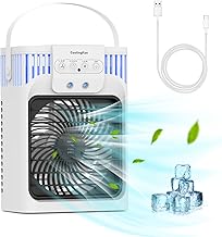 Klimaanlage Mobil,4-in-1 Mobile Klimaanlage,Luftkühler,1200ml Wassertank,3 Geschwindigkeite,3 Ne…