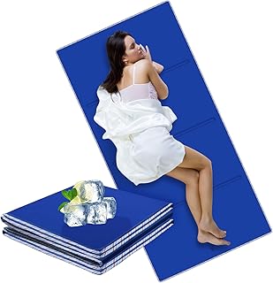 GENERAL ARMOR Gel Kühlmatte Kühlkissen Isomatte 140×70cm, Kühlkissen Kühlpad zur Regulierung…