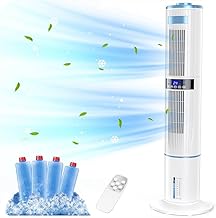 Klimaanlage Mobil, Klimagerät Ohne Abluftschlauch mit leisem Schlafmodus, Turmventilator 65 W, 1…
