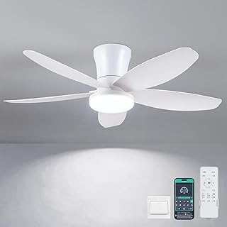 Deckenventilatoren mit Beleuchtung-92CM Bauender Deckenventilator mit LED-Beleuchtung und Fernbed…