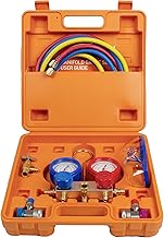 BACOENG Klimaanlage Auto Befüllen Set, R134a Kältemittel Nachfüllset mit 150cm Schlauchset Sch…