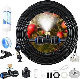 18M Sprühnebel Kühlung Bewässerungs System, Wasserzerstäuber mit Schlauch und 18 Metalldüsen…