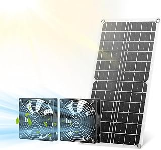 Solar Ventilator, 15W Wetterfester Solarpanel Ventilator mit DC Fan für kleine Hühnerställe, G…