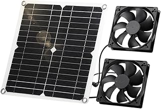 Solar Ventilator, 12W Solarpanel Ventilator, Wetterfest, mit DC Doppelventilator für kleine Hüh…