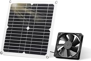 Solarpanel Fan Kit, 12W wetterfest mit DC Fan für kleine Hühnerställe, Gewächshäuser, Schupp…