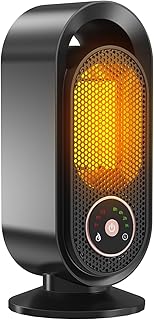 Heizlüfter Energiesparend, 800W/1500W PTC-Heizlüfter Leise Keramik Heizung Einstellbare Konstan…