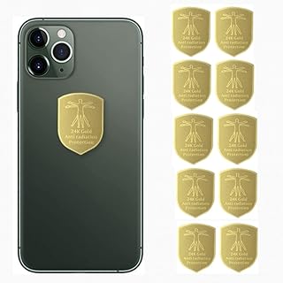 EMF Anti-Strahlenschutz-Aufkleber, 24 Karat Gold, Handy-Aufkleber, Schutzblocker für Laptops, Ta…
