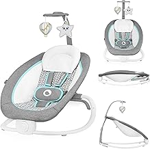 LIONELO Pascal Baby Wippe, sanfte Vibrationen, 5 Melodien, Spielzeugkarussell mit interaktiven Pl…