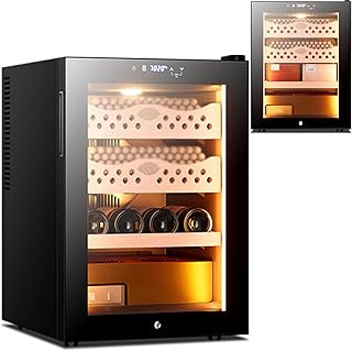 Elektrischer Zigarren- und Weinhumidor mit intelligenter Klimasteuerung, Schublade aus spanischer…